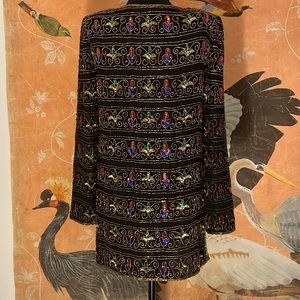 Vintage ADRIANNA PAPELL Boutique Evening
100% Silk Beaded  Blouse. Gorgeous.